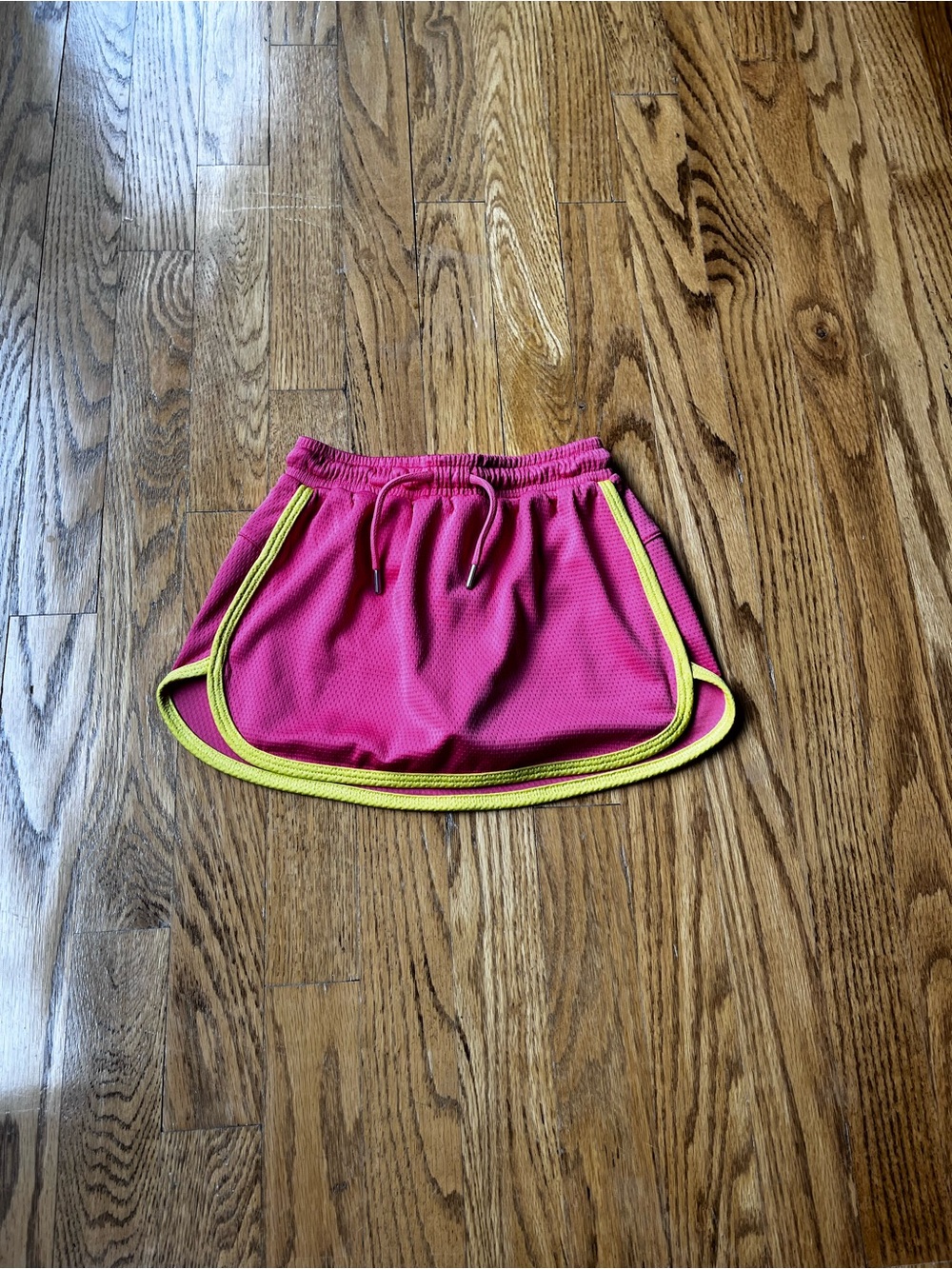 Hanna Andersson Girls Athletic Skort - Coral/Yellow